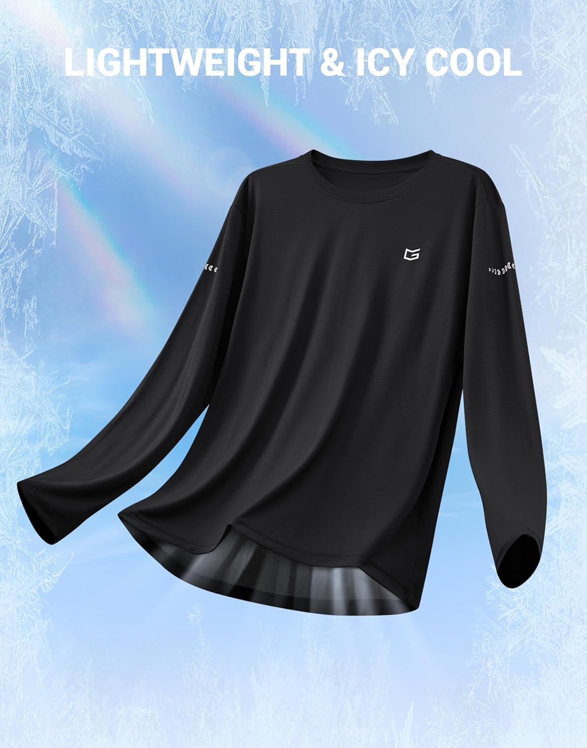 Skiennix Men's Long Sleeve UV Protection Shirt - Lightweight Cooling UPF 50+ Rash Guard