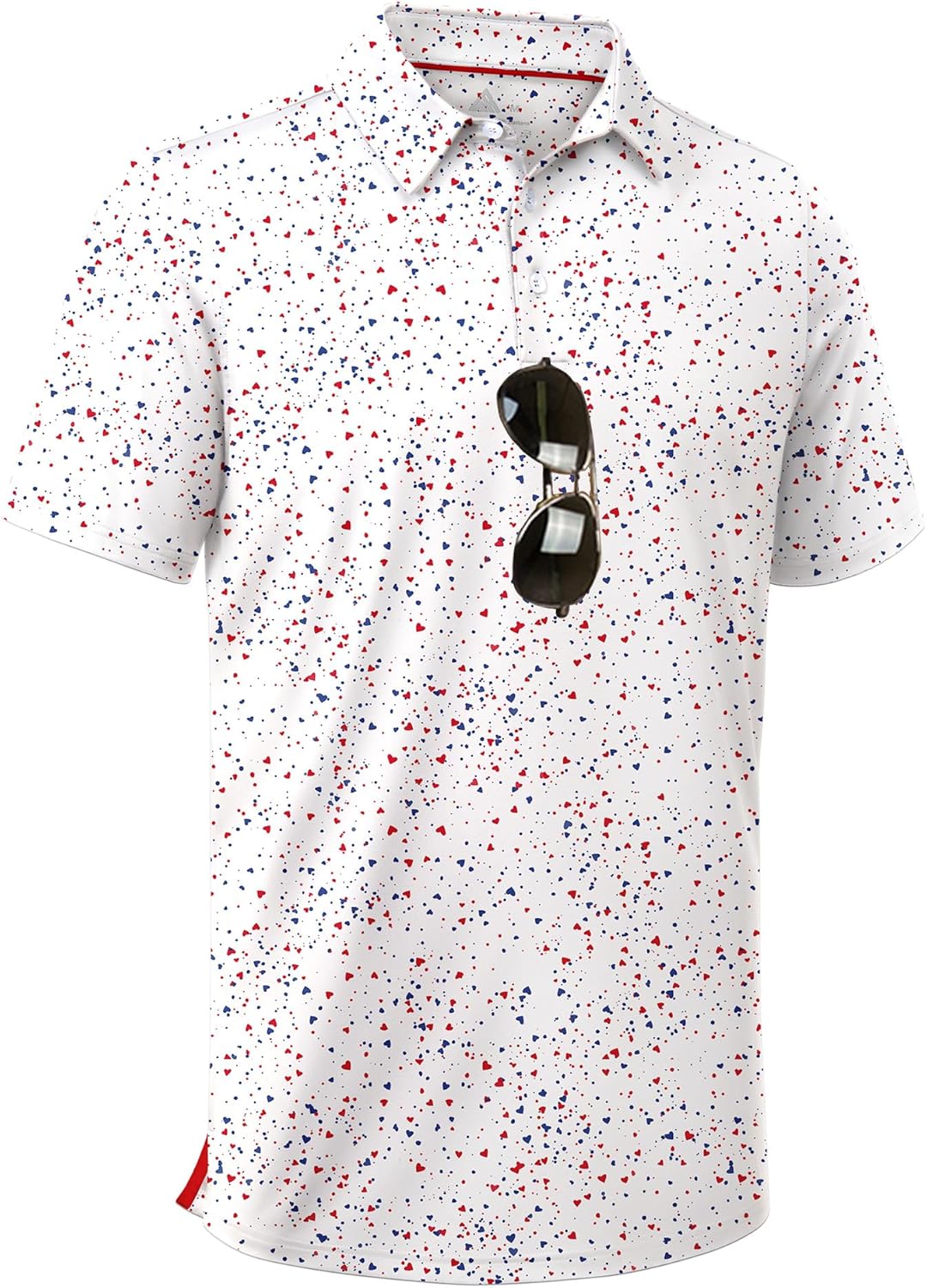 ZITY Men's Golf Shirt - Short Sleeve Moisture-Wicking Polo with Stylish Print Patterns | Casual Comfort