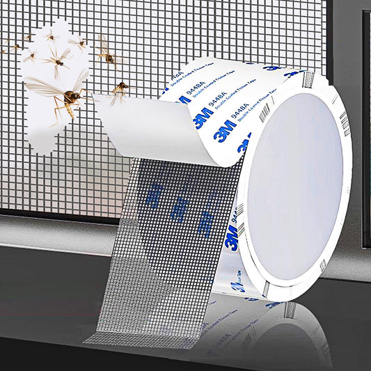 PHIXBEAR Super Strong Adhesion Screen Repair Tape Replacement Kit, Made of 3M, Screen Tape Mesh Repair for Window Screen and Screen Door Tears Holes, Grey 1.97In X 6.57Ft