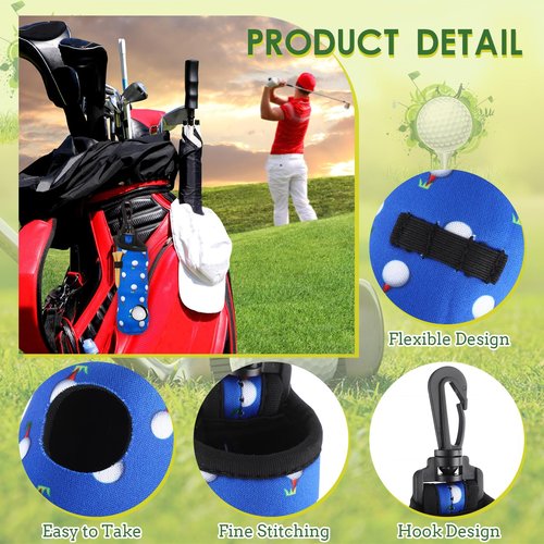 WILLBOND 24 Pcs Golf Ball Carry Bag Tee Holder for Neoprene Pouch Portable with Hook Accessories for Men Women(Stylish)