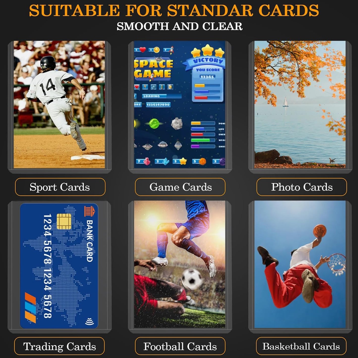 Skiennix 200 Card Sleeves - Top Loaders & Soft Sleeves for Trading Cards | Standard 3" x 4" Size