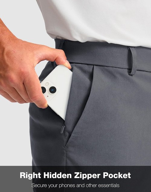 G Gradual Men's Golf Shorts - Quick Dry Stretch Fabric with 4 Pockets | 11" Inseam Casual Dress Shorts