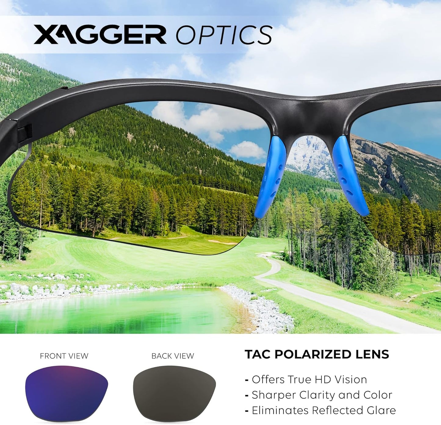 Xagger Kids Polarized Sports Sunglasses - Durable TR90 Frame for Boys & Girls | Perfect for Baseball & Softball