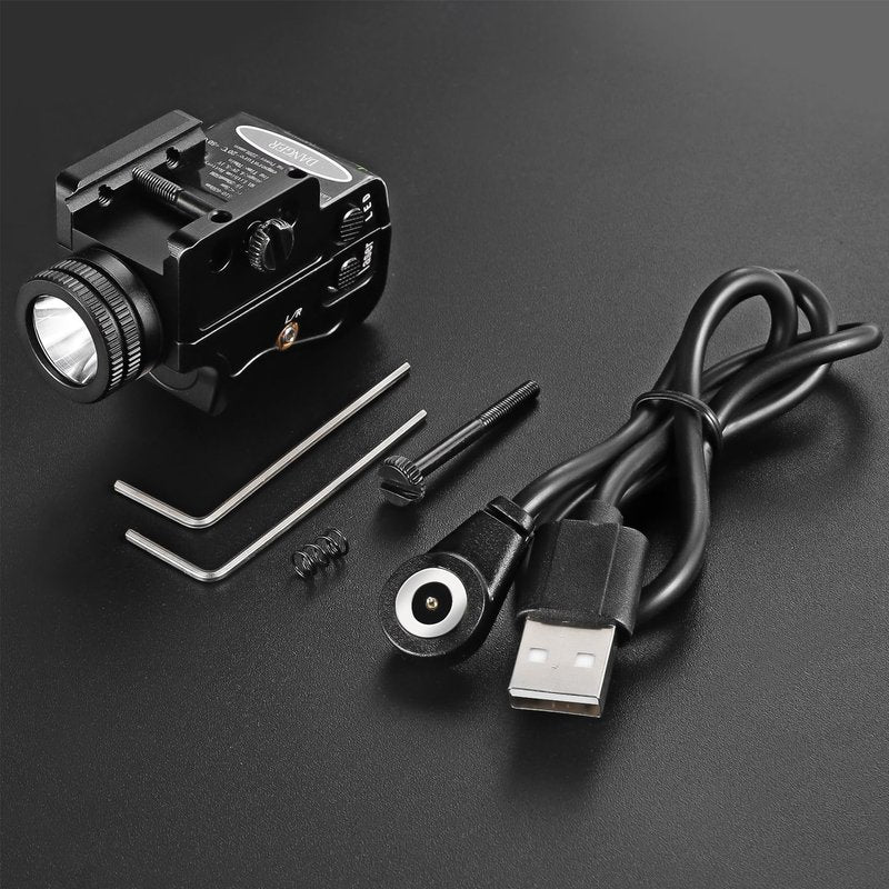Zolmods Pistol and Rifle Flashlight Laser Sight,Green Laser Light Combo,Magnetic Charging Flashlight Laser Combo,Picatinny Gun Light Lasers Used for Outdoor Hunting and Aiming Targets