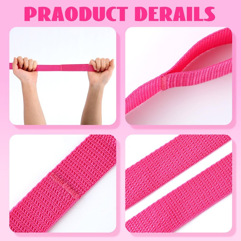 Simgoing 12 Set Stretching Strap Cheerleader Gifts Bulk for Team Stretching Bands Improved Flexibility Elastic Stretch Band for Pilates Flexibility Exercise and Gymnastics