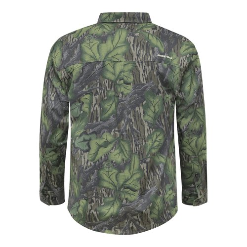 Mossy Oak Men's Long Sleeve Camo Hunting Shirts Cotton Mill, Full Foliage, Large