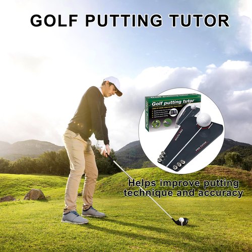 Golf Putting Tutor, Putting Mirror Training Aid for Golf, Puttout Circuit Trainer Groove, Putt Out Train Align Eyes Practice, Putter face, Alignment Starting Line Impact Stroke Path Motion