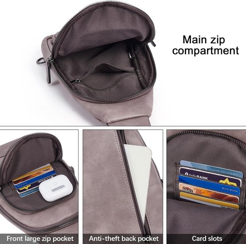 CLUCI Leather Crossbody Bag - Stylish Sling Backpack for Women & Men | Perfect Birthday Gift