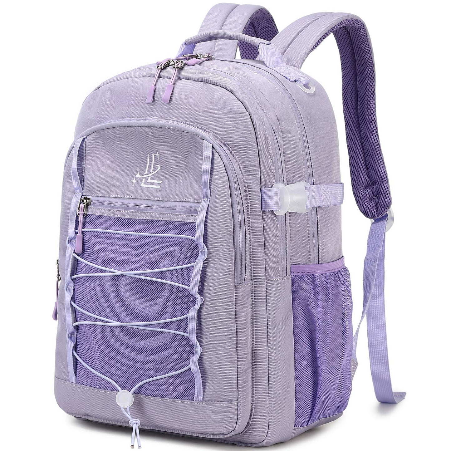 Lanola Kids Backpack for Girls Elementary Primary Middle School Bags for Teens Bookbags Sturdy Durable Travel for Women - Purple