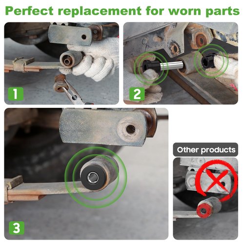 10L0L Complete Rear Leaf Springs & Shackles Bushing Sleeve Kit for EZGO TXT Medalist Gas and Electric Golf Cart 1994-up, Replace OEM 70289-G02 70291-G01, 00429-G4 14158-GI