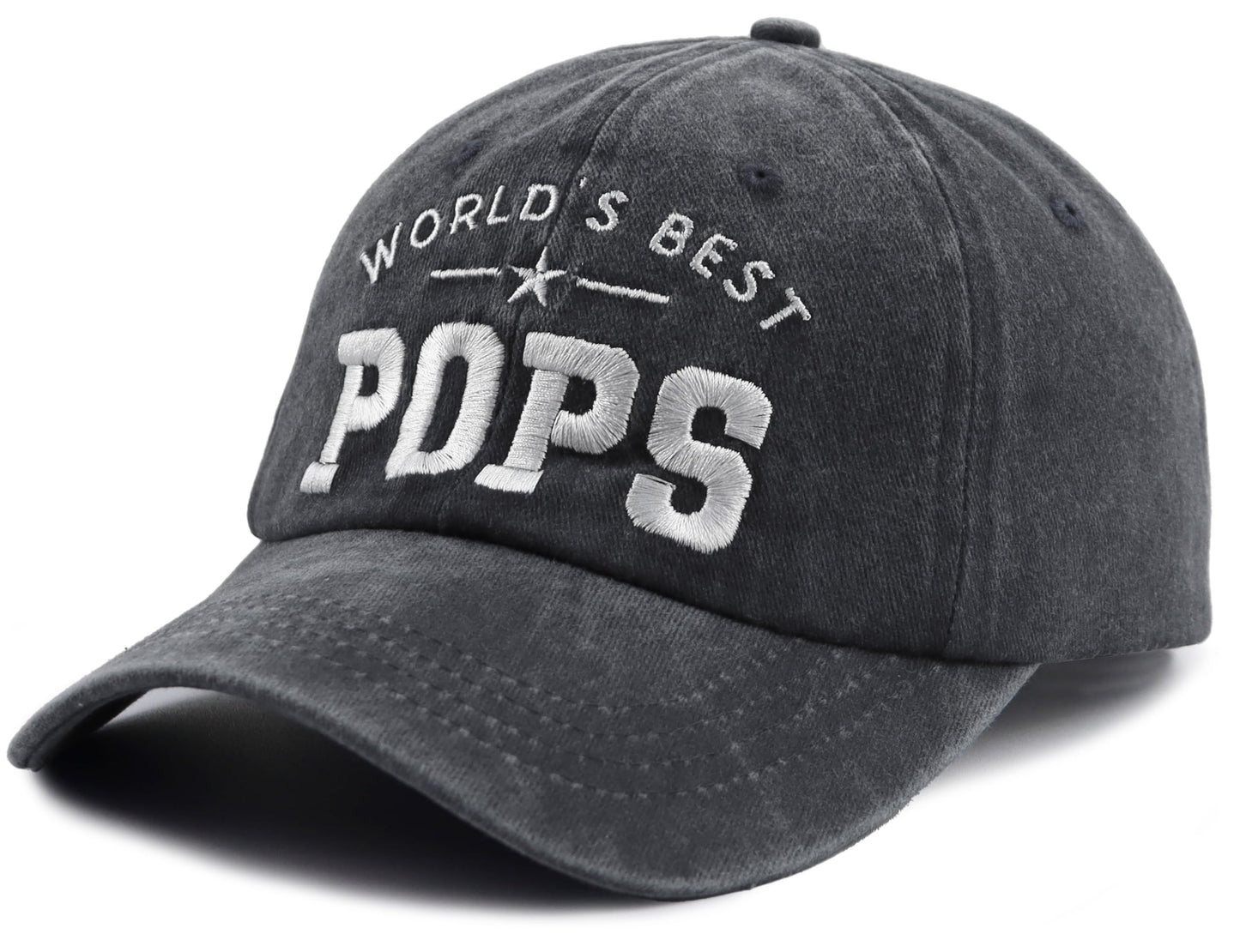 Pops Gifts for Men, World's Best Pops Papa Hat, Pop Pop Accessories Baseball Cap, Retirement Father's Day Birthday Gifts for Dad Pappy Hubby Grandpa Black