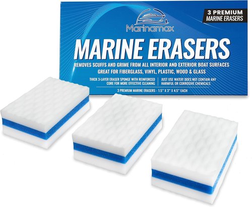 Boat Eraser 3-Pack | Marine Cleaner for Scuffs, Dirt & Grime | Non-Toxic & Easy to Use