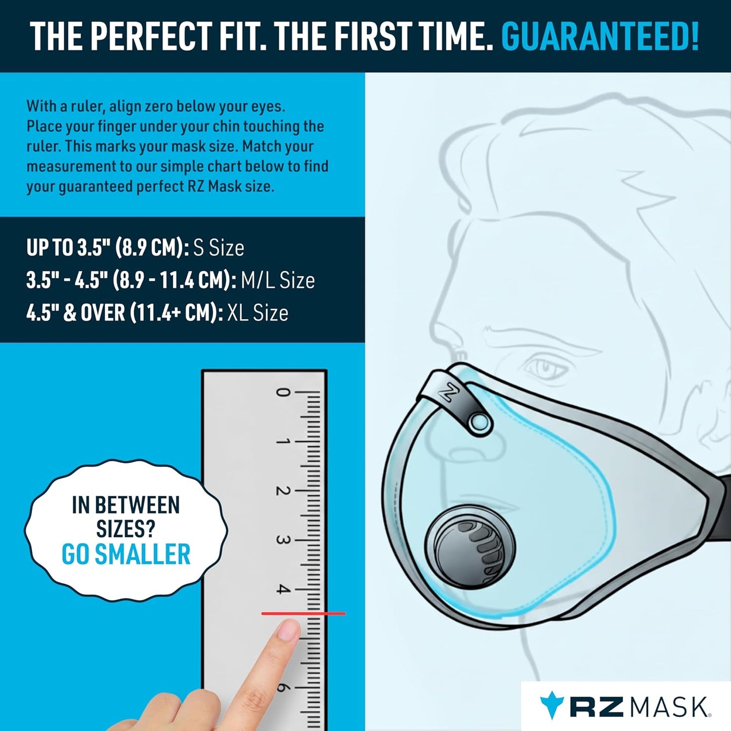 RZ Mask RZM3 - Advanced Dust Mask with 99.8% Filtration, Anti-Fog, 360° Seal