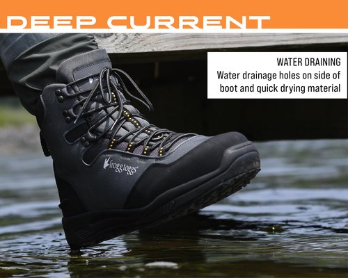 FROGG TOGGS Men's Deep Current Waterproof Fishing Wading Boot for Fishing in Cleated or Felt, Felt, 8