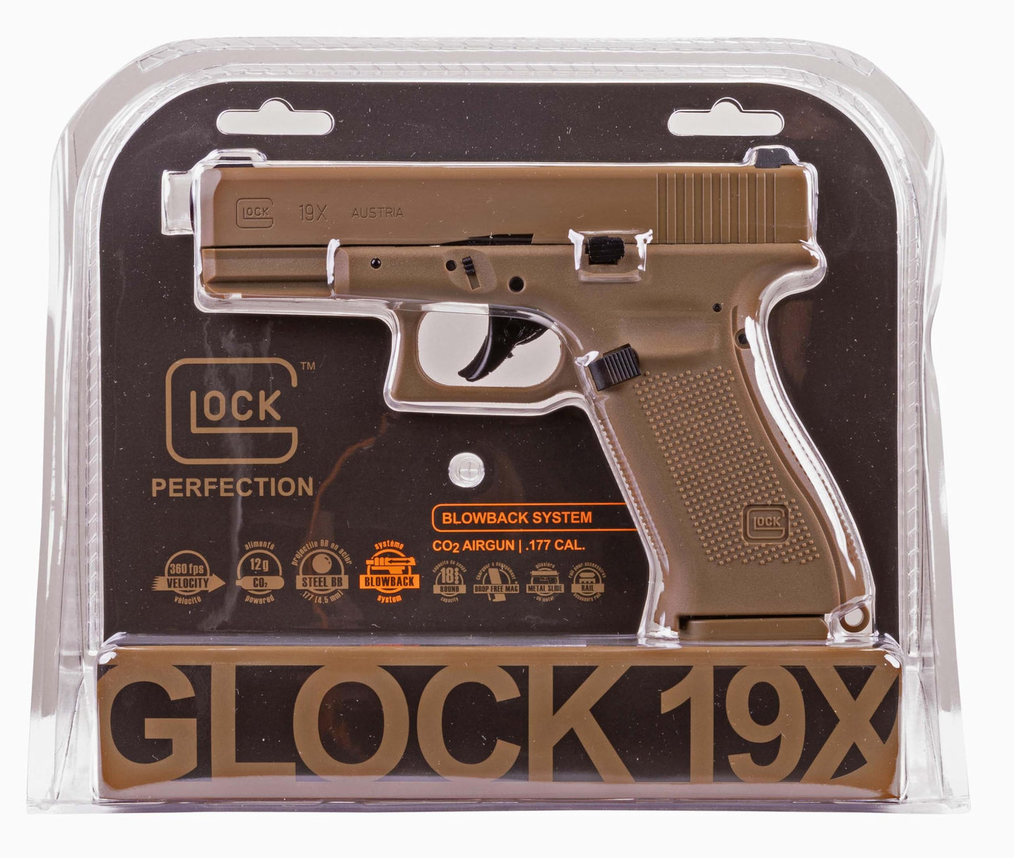 Glock 19X Gen5 .177 Caliber BB Gun Air Pistol, Glock 19X Gen5 Air Pistol