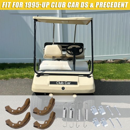 HOGUCAL Golf Cart Brake Shoes Spring Kit for Club Car 1995-Up DS and Precedent Reliable Brake Shoes Kit for 1995-Up Club Car DS and Precedent 2018-Up Tempo OEM# Parts 1018232-01,1018163-01