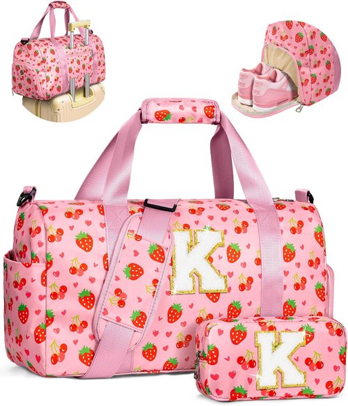 Elilier Dance Bag | Personalized Gym Bag for Girls with Shoe Compartment - Perfect Birthday Gift for Ages 3-12