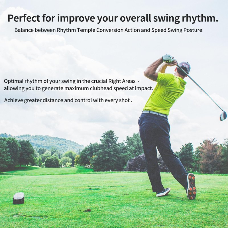 SENIKO Golf Swing Training Aid Warm-up Posture Corrector,Golf Swing Rope Trainer for Arm Strength,Golf Swing Practice Rope for golf tyro Improve Speed Rhythm Golf Rope Trainer Equipment for Golf Lover