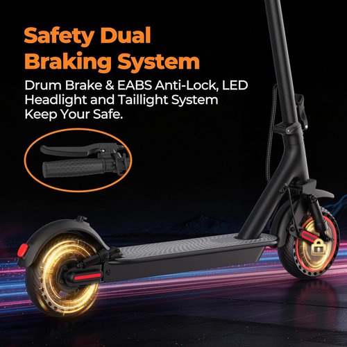 Electric Scooter for Adults - 350W/500W Motor, 19/22 MPH, 15-31 Miles Range, Folding Design