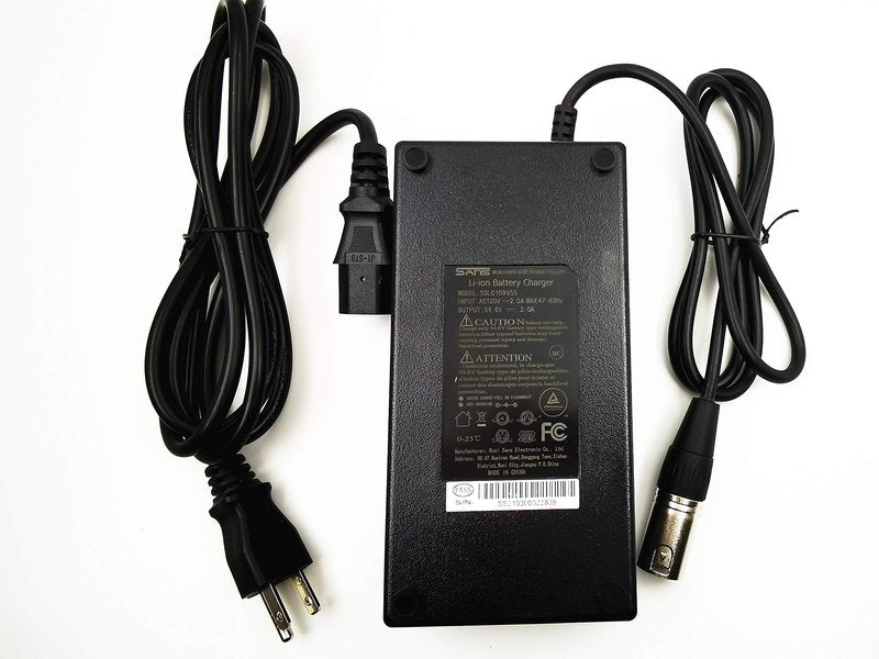 SANS 54V Smart Charger Microphone Connector XLR Head for 48V Li-ion Battery E-Bike Electric Bicycle E-Scooter Battery