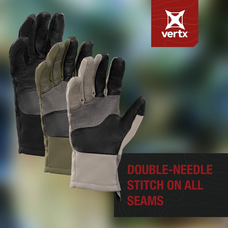 Vertx Crisp Action Mens Tactical Gloves, Water Resistant Breathable Gloves for Hunting Survival Outdoor Gear, Urban Grey - X-Large