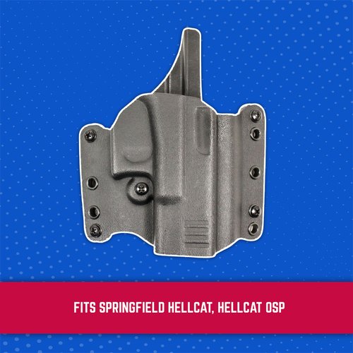 DeSantis Raptor 2.0 Owb Holster - Lightweight Compact Holster Owb, Compatible with Springfield Armory Sa Hellcat and Hellcat OSP - Right Hand Draw, Black