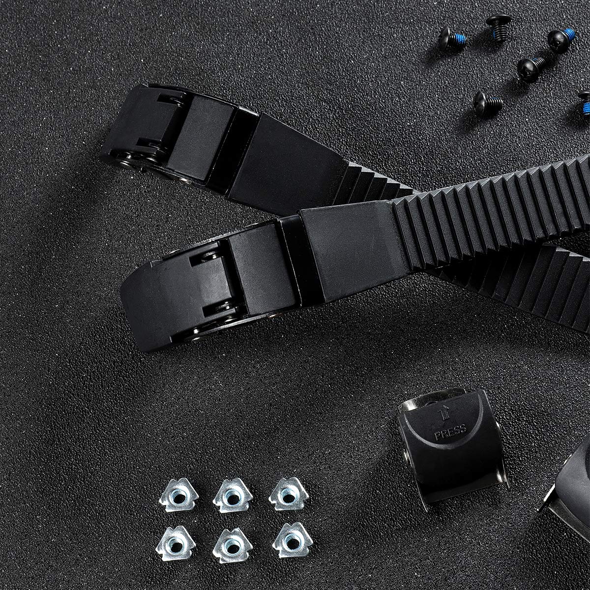 LIOOBO 2 Set Inline Skate Straps Replacement Parts: Adjustable Roller Brake Strap Skating Shoes Buckles with Screws Nuts Universal Roller Skate Accessories for Men Women Boys Girls Kids