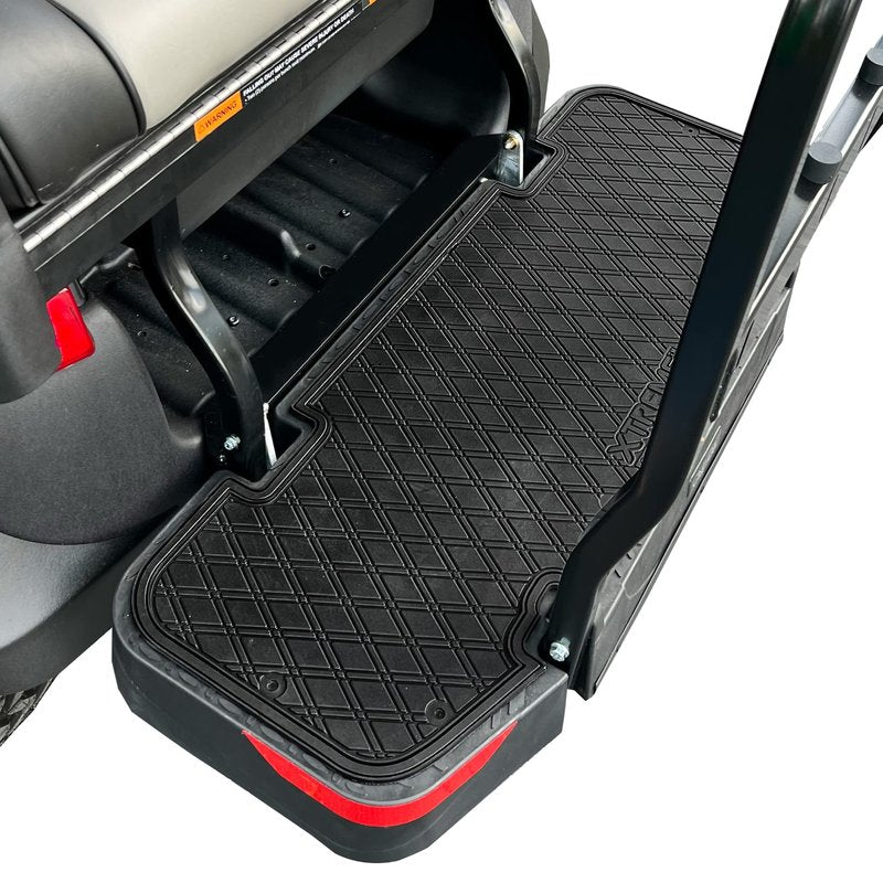 Xtreme MATS DoubleTake Golf Cart Floor Mat for Rear Seat Kits & Backward Facing Foot Rests - Fits DoubleTake Max5 & Max6 Rearseat Kits - All Black
