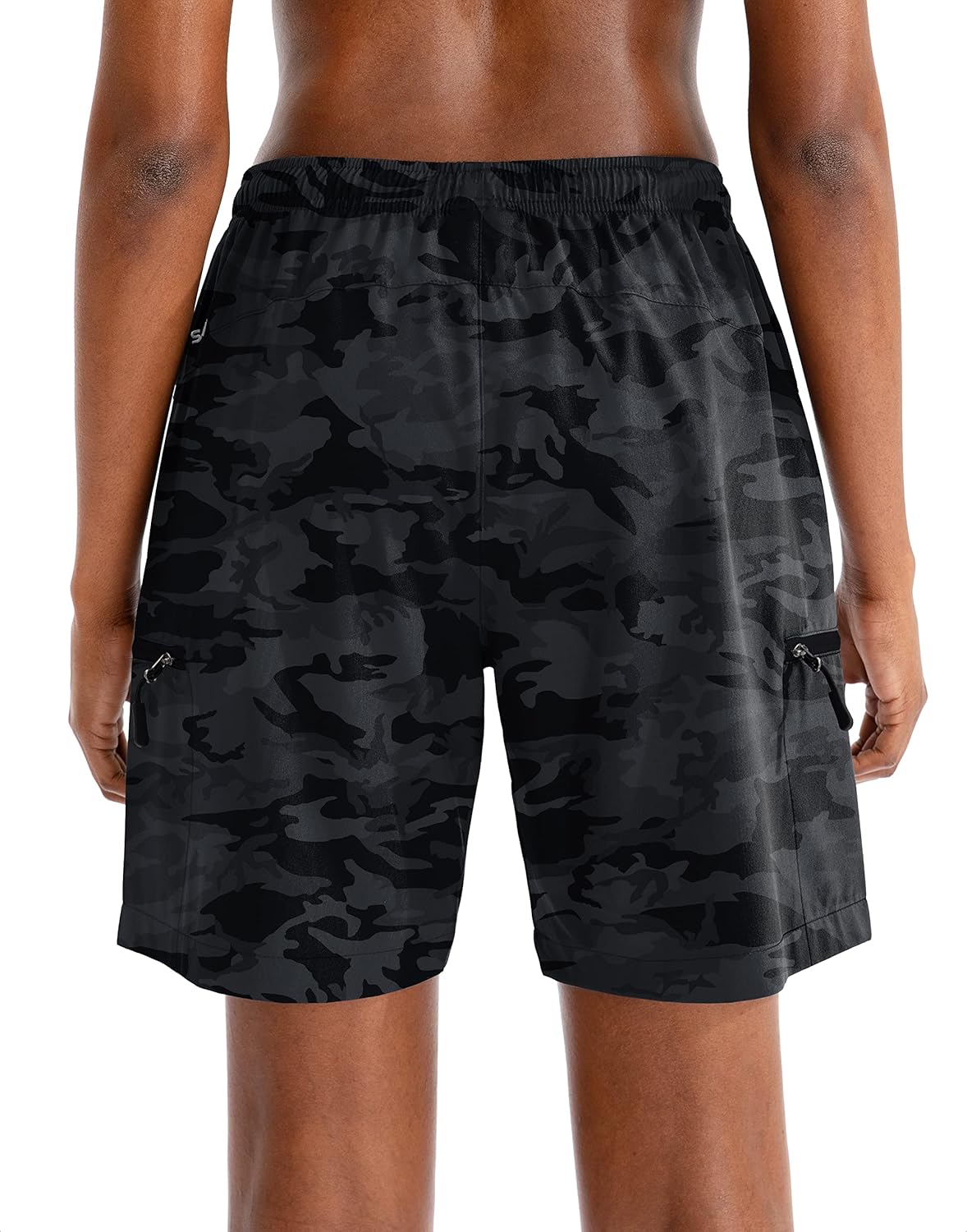 SANTINY Women's Quick-Dry Hiking Cargo Shorts - Lightweight Summer Athletic Shorts with Zipper Pockets | 5''/7''/9'' Sizes