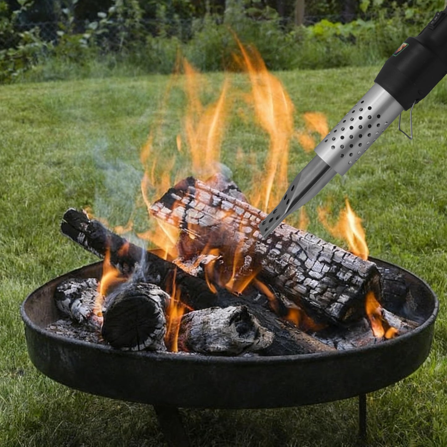 GUEDE One Minute Igniter Electro-Torch Fire Starter, Electric Charcoal Starter and Lighter, BBQ Smoker, Grill Starter, Super Heated Air with Built-In Blower