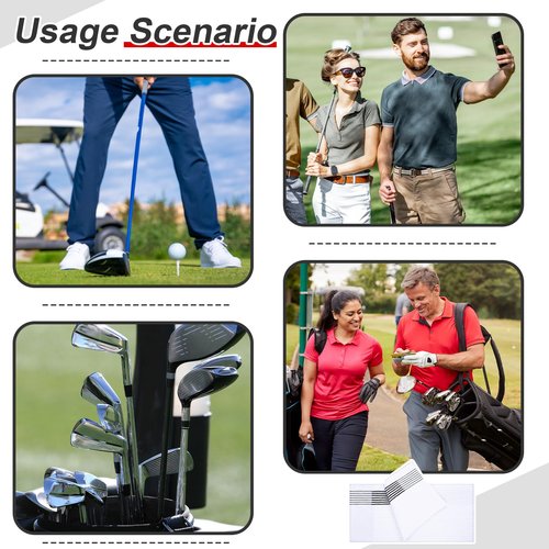 Mixweer 1 Pcs Caddy Golf Towel 22" x 42" Large Caddy Towel Camping Sport Towels Cotton Soft Towels for Man Golf Lovers (White with Black Stripe)