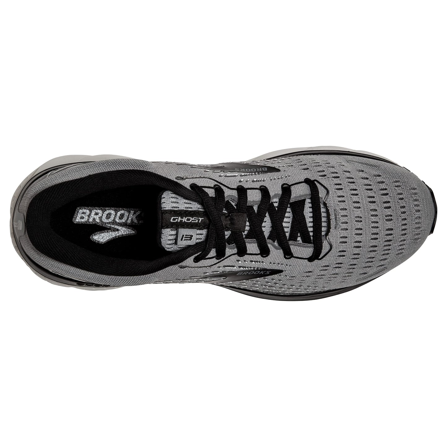 Brooks Men's Ghost 13 Running Shoe - Primer Grey/Pearl/Black - 11 Medium