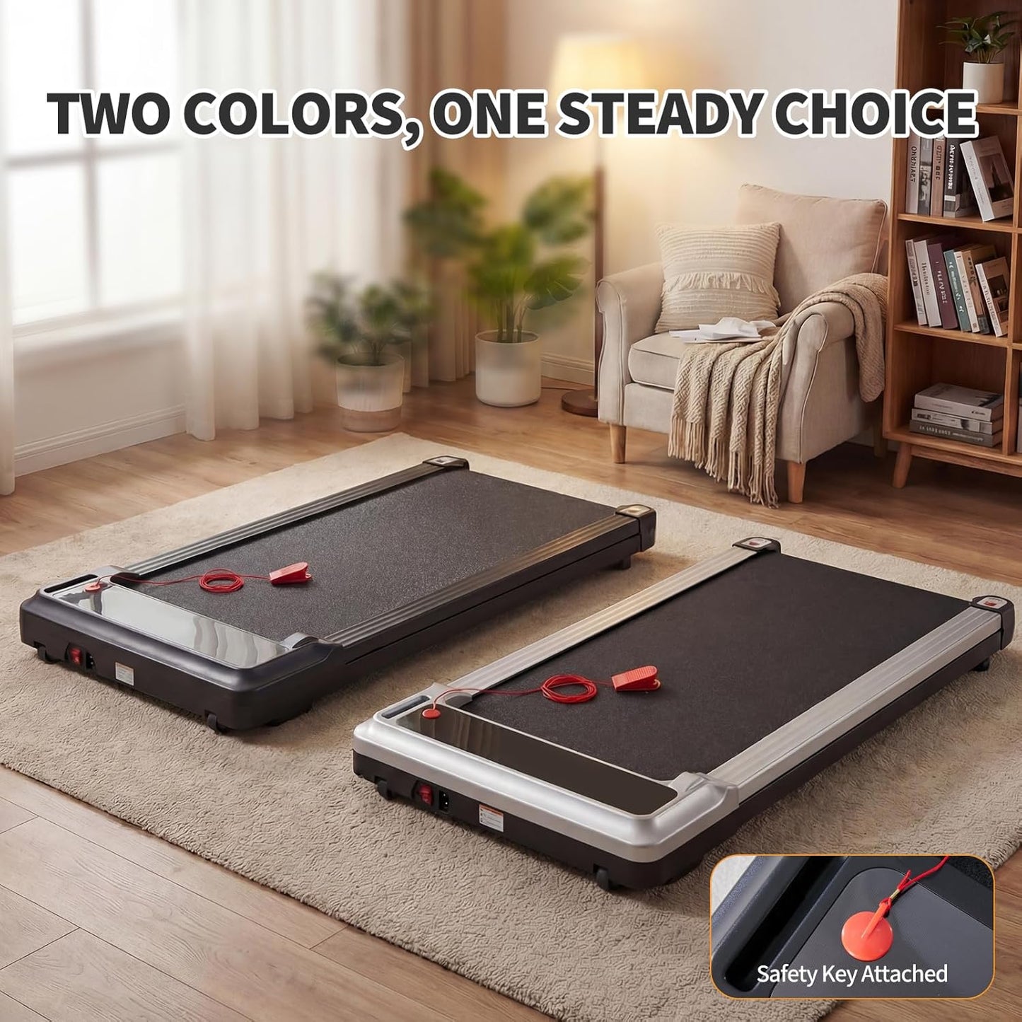 NEWBULIG Under Desk Treadmill - Portable Electric Walking Pad with Remote Control | Quiet Home Fitness Machine