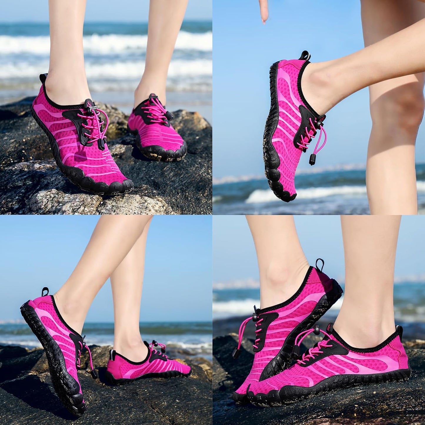 Skiennix Water Shoes - Quick Dry Barefoot Aqua Shoes for Men & Women | Ideal for Beach, Pool & Hiking