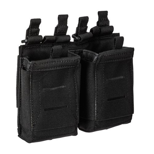 5.11 Tactical Flex Double AR Mag Pouch 2.0 - Versatile Flex-HT Mounting Holster, Concealed Retention, Waterproof Straps, Black, 1 SZ, Style 56754ABR