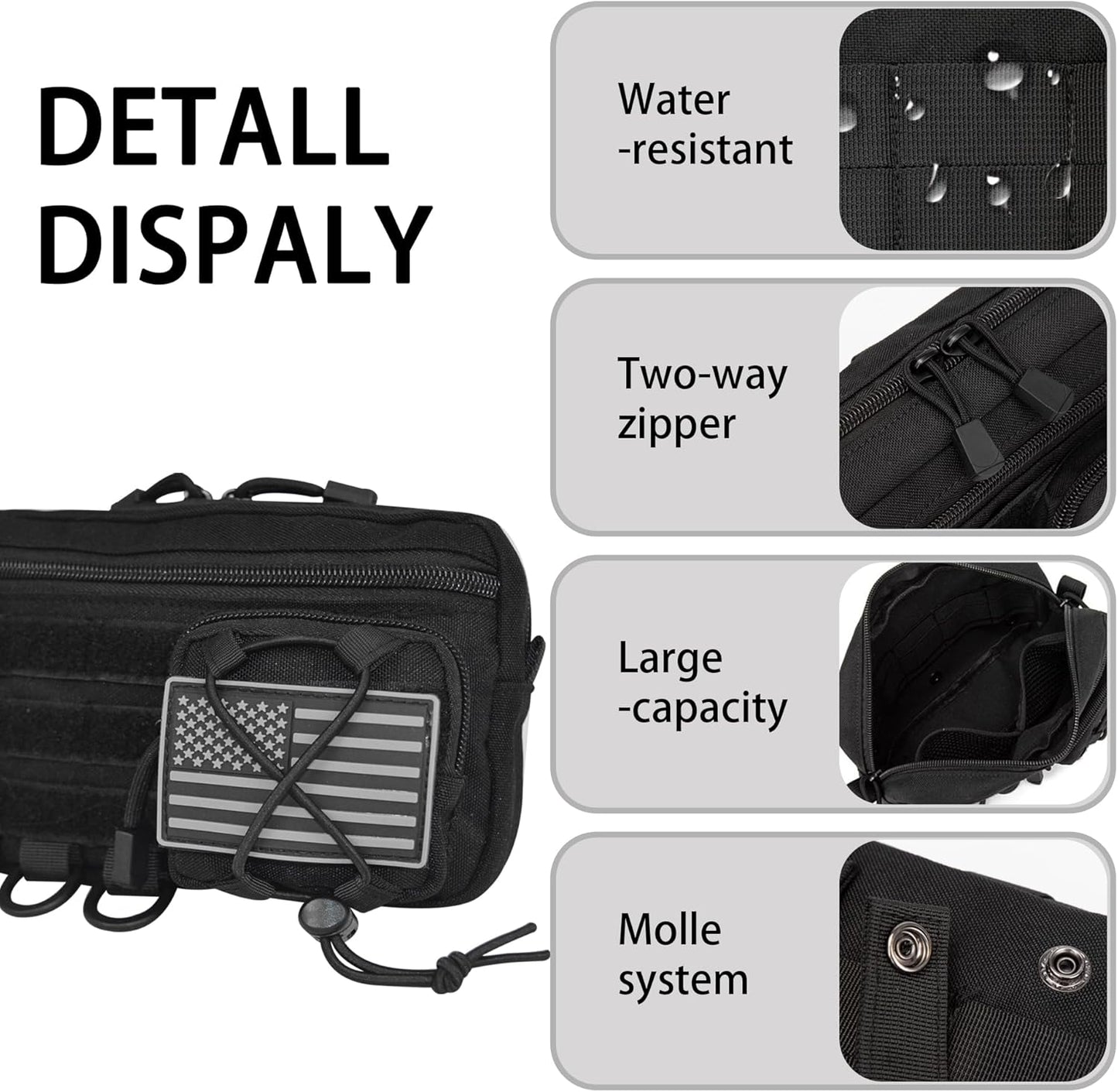 Skiennix Tactical Molle Admin Pouch - Multi-Purpose EDC Tool Organizer for Rucksacks & Vests