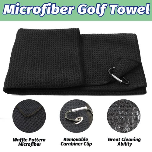 Golf Essentials Kit, 29 in 1 Golf Club Cleaning Kit - Golf Towel, Golf Club Brush, Gift Golf Balls, Golf Line Stencils and Pens, Golf Tee and Markers, Golf Divot Repair Tool - Golf Accessories for Men