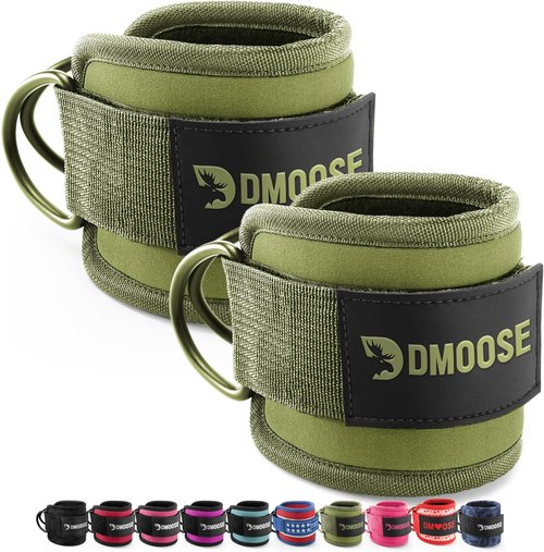 DMoose Fitness Ankle Strap - Premium Padded Cuffs for Cable Machines | Ideal for Booty Workouts & Leg Exercises