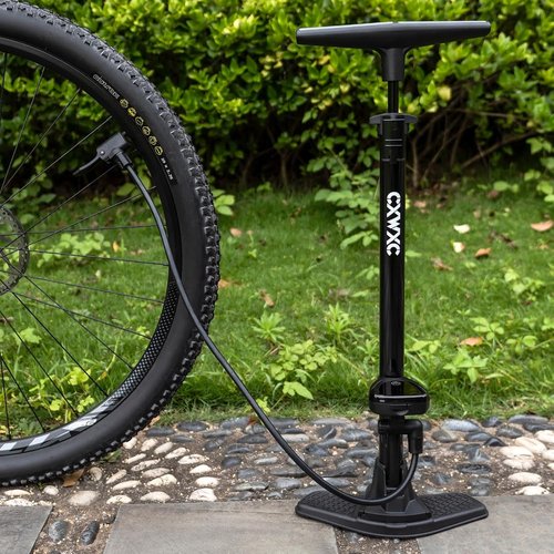CXWXC Bike Floor Pump - Digital Gauge 140 PSI Bicycle Tire Pump for Presta & Schrader Valves | Portable Design with Large Display