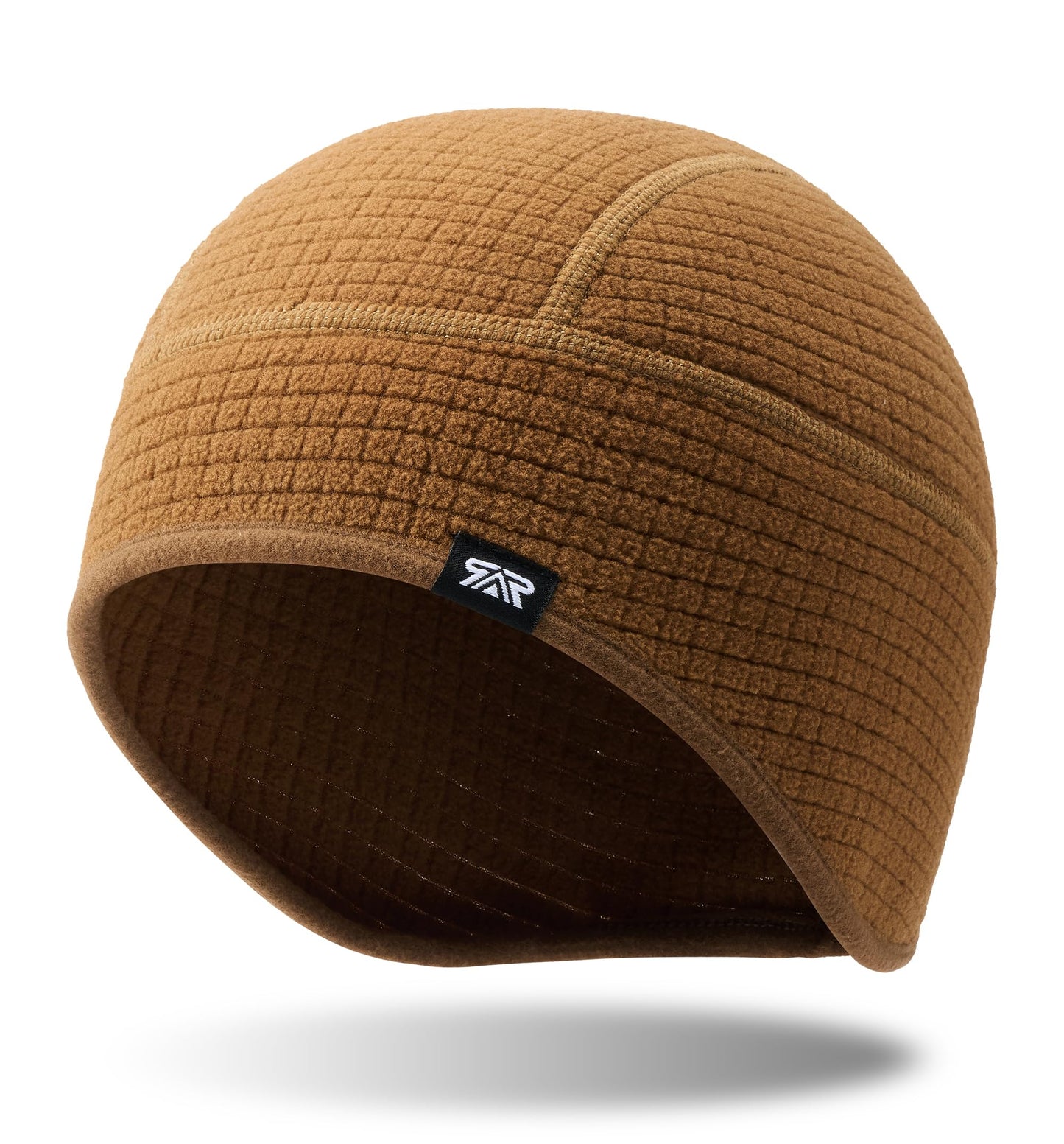 SUNMECI Winter Thermal Helmet Liner Skull Cap, Fleece Lined Warm Cycling Cap Ski Hat Beanie for Men Women Brown