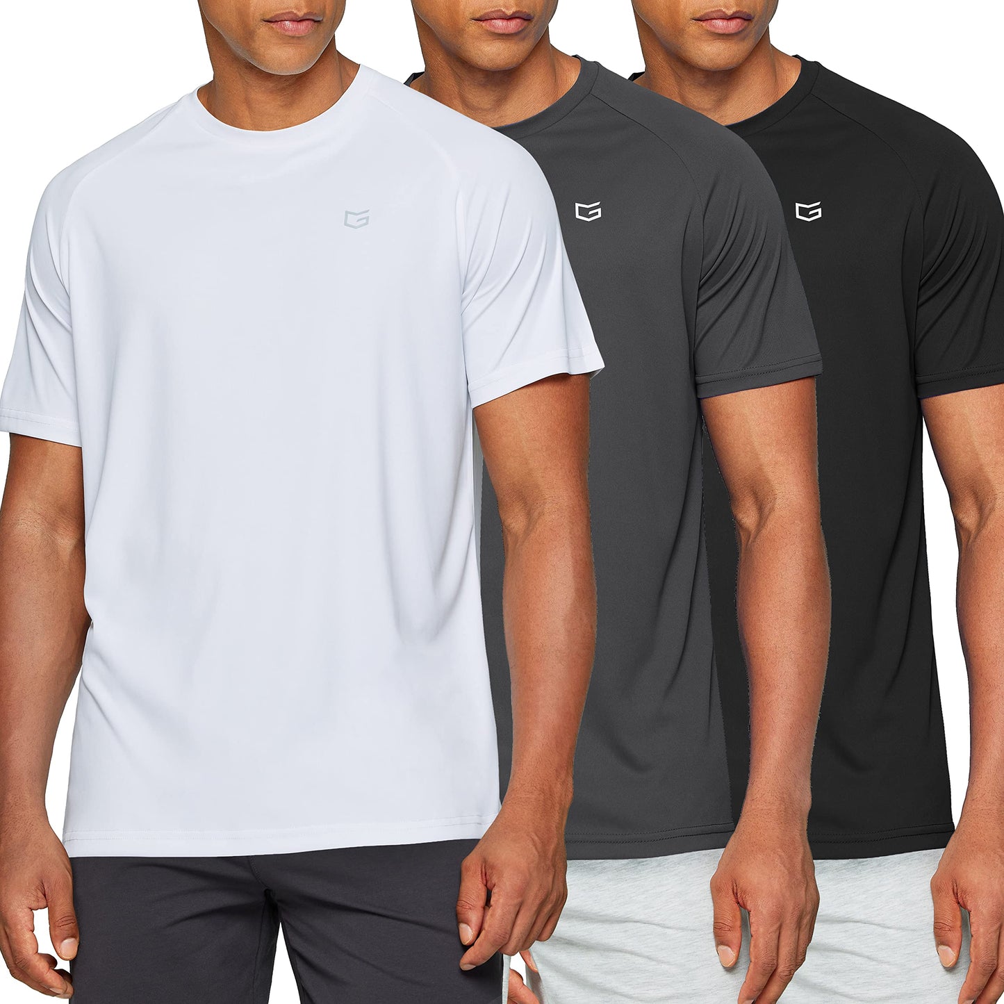 G Gradual Men's Workout Quick Dry T-Shirts Short Sleeve Lightweight Cooling Gym Shirts Tee for Running, Beach, Hiking