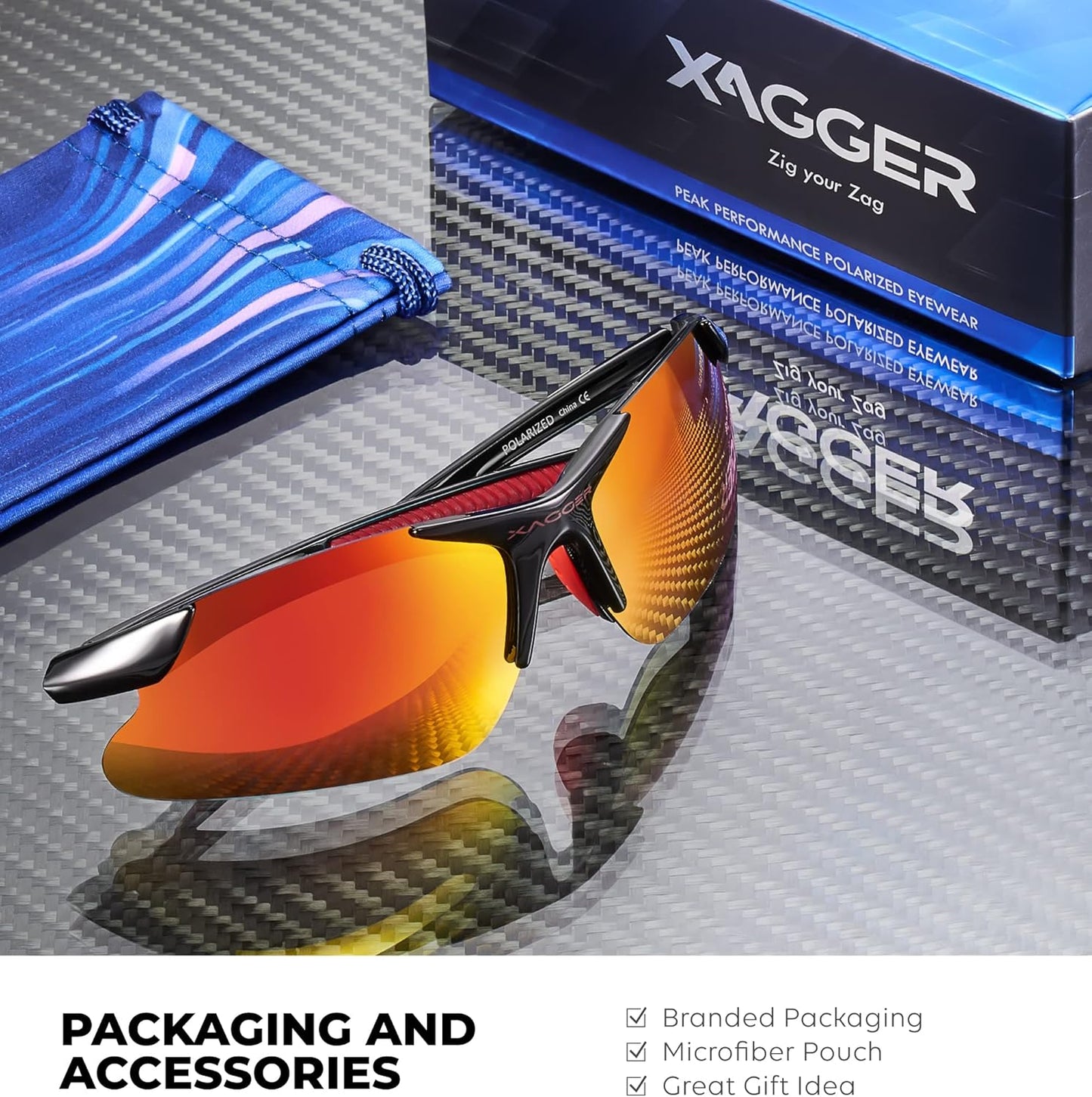 Xagger Kids Polarized Sports Sunglasses - Lightweight TR90 Frame for Boys & Girls | Ideal for Baseball & Softball