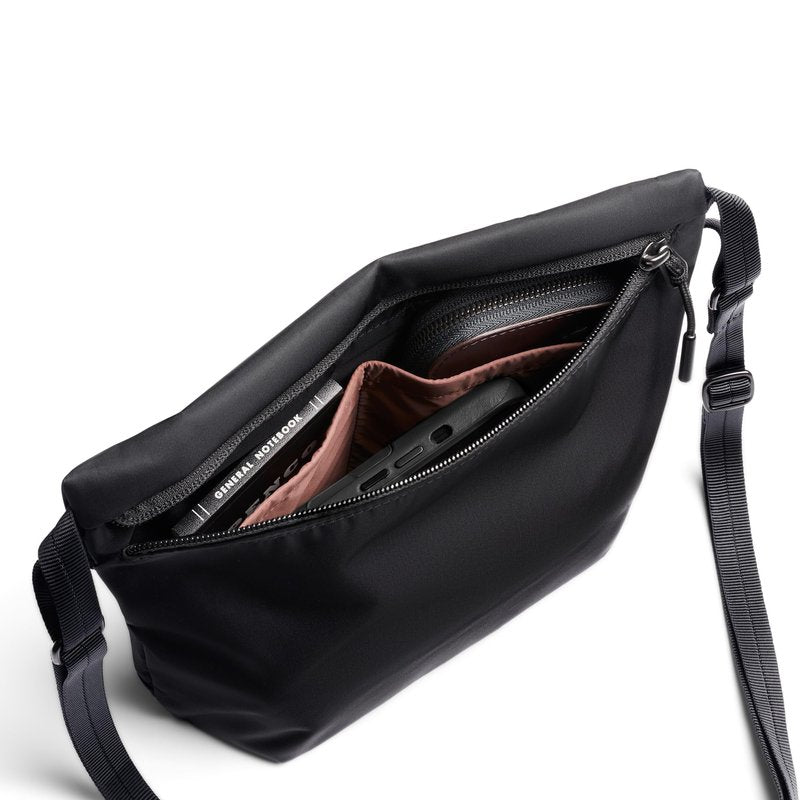 Bellroy Laneway Sacoche (versatile crossbody bag/side bag that sits flat, slimline travel pouch for passports plus phone and small essentials) - Ink