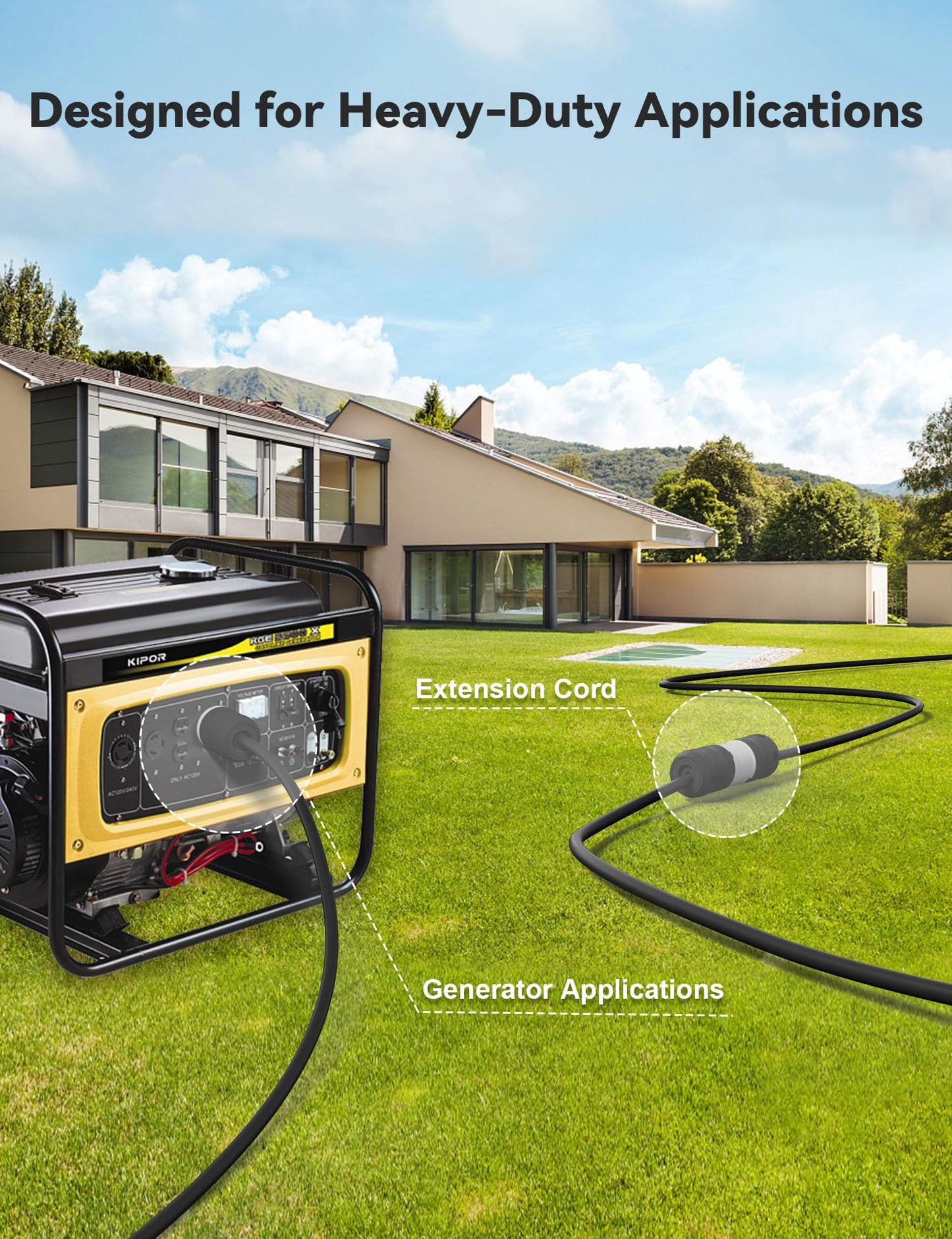 AIDA NEMA L6-20P Locking Plug, 20 Amp, 250 Volt, 2-Pole 3-Wire, Industrial-Strength Grounding Heavy Duty Twist Lock Adapter