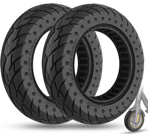 GLDYTIMES 10 x 2.5 Inches Electric Scooter Tire 60/70-6.5 Solid Tire Fit for Ninebot Max G30P G30LP~Gotrax G5 G6~Hiboy Max 3~Hover 1 Alpha~Zero10X~OKAI Neon Pro, 10" Anti-explosion Replacement Wheel
