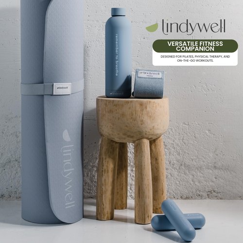 Lindywell 2 lb hand weights for women set of 2 - soft grip walking hand weights sets for women or men 2.2lbs each for fine-toning, Pilates, physical therapy, travel