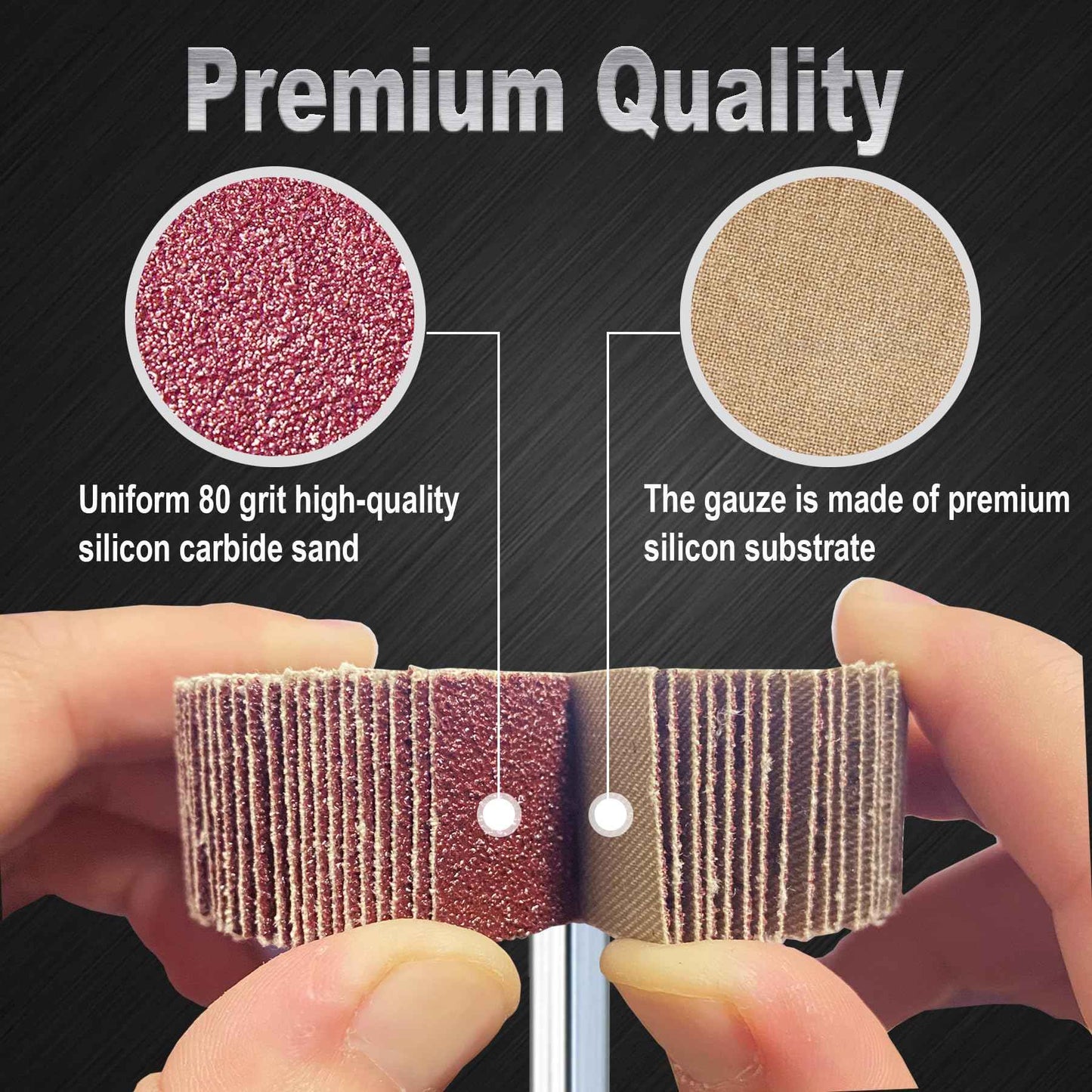 AUPREX 20 Pcs Abrasive Flap Wheel Sander Set, 80 Grits Drill Sander Attachment with 1/4 Inch Hex Shank, Die Grinder Sanding Wheel Accessories 10 Sizes