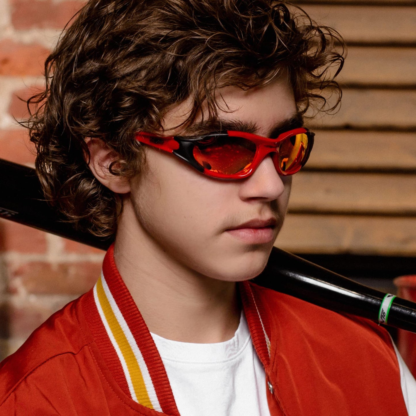 X LOOP Youth Sports Polarized Sunglasses for Boys Kids Teens Age 8-16 Baseball Cycling Running Wrap Around UV400 Glasses