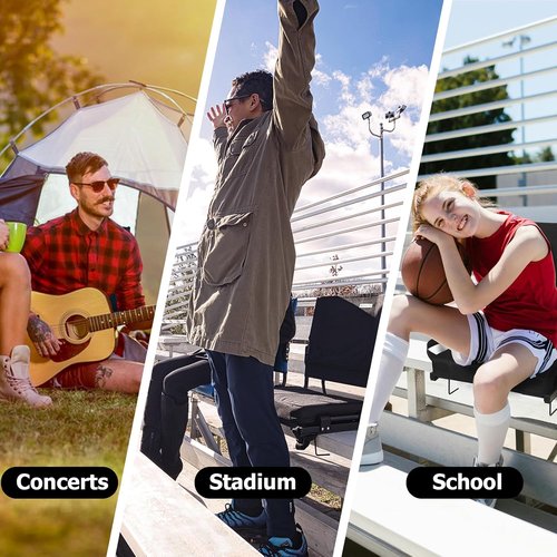 Behairity Portable Stadium Seat - Wide Padded Bleacher Chair with Back Support | Comfortable Folding Design for Sports Events