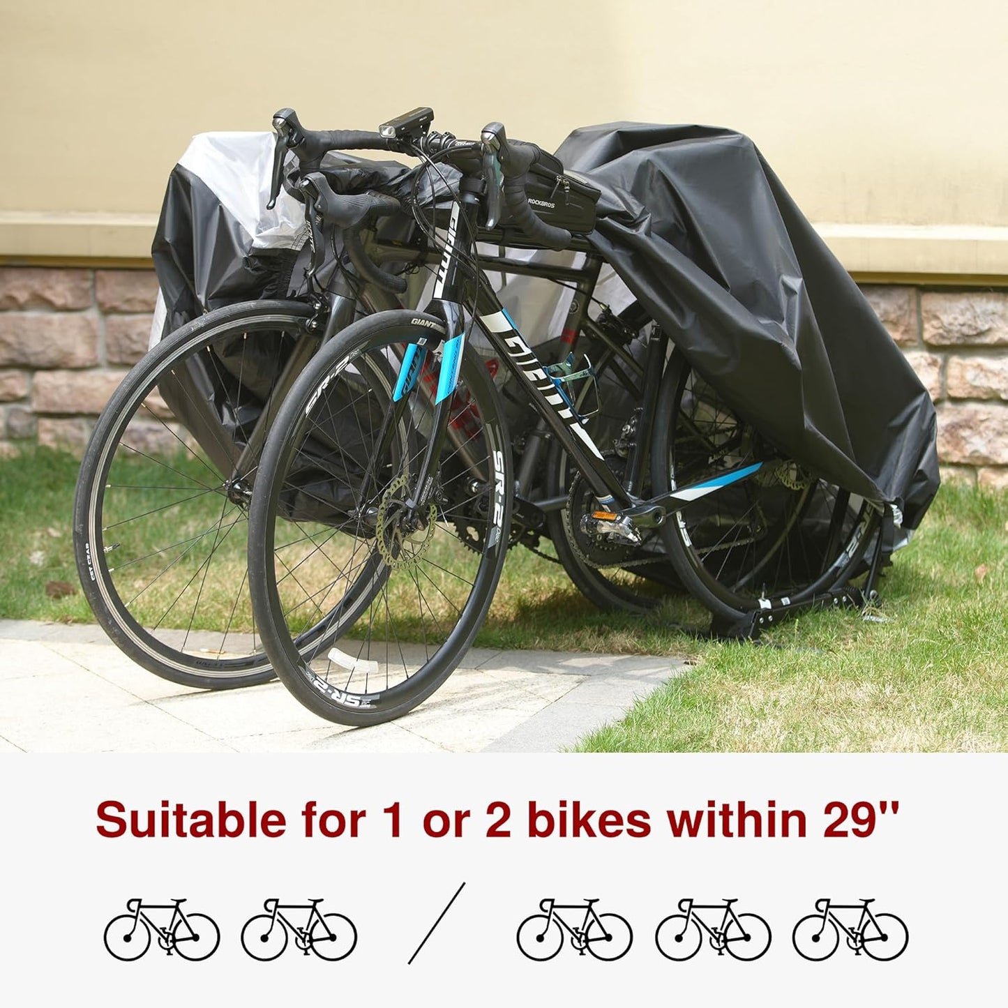 Puroma Bike Cover - Waterproof Outdoor Storage for 1-3 Bikes | UV, Dust & Wind Proof with Lock Hole